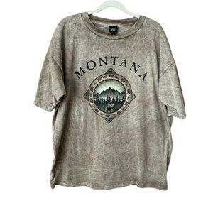 Vintage Montana Men's X-Large Single Stitch Tan Prairie Mountain T-Shirt EUC